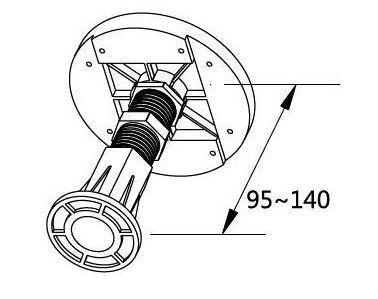 Ножки для поддона Cezares TRAY-LEGS-AS-06 черный матовый